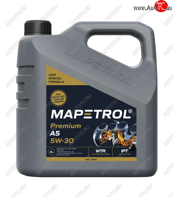 Масло моторное PREMIUM A5 5W30 синт.4л MAPETROL map0129