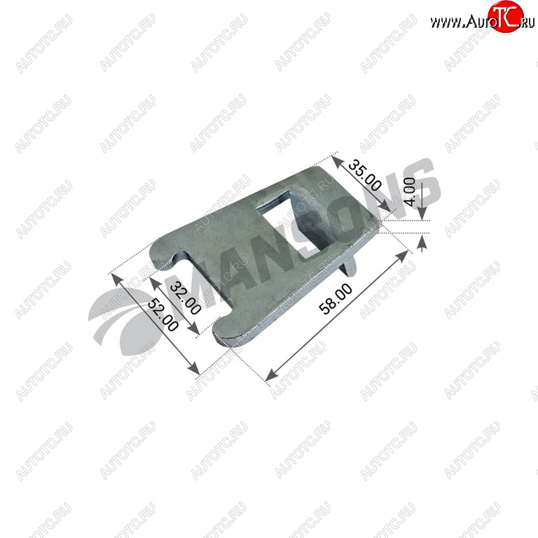 Пластина BPW колодок (SN2642) MANSONS mbl92