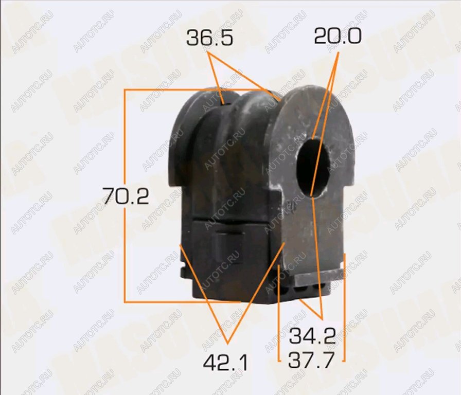 Втулка стабилизатора NISSAN Teana (L33R) (14-) (2.53.5) заднего MASUMA mp-1251