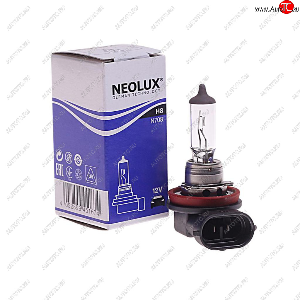 Лампа 12V H8 35W PGJ19-1 800лм Standard NEOLUX n708