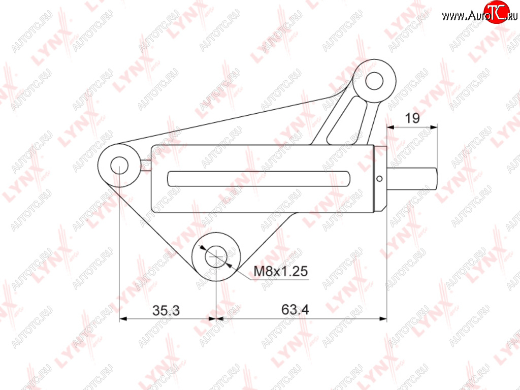 Натяжитель ремня ГРМ VW Passat AUDI A4,A6 (97-05) (1.8 T) LYNX pt1003