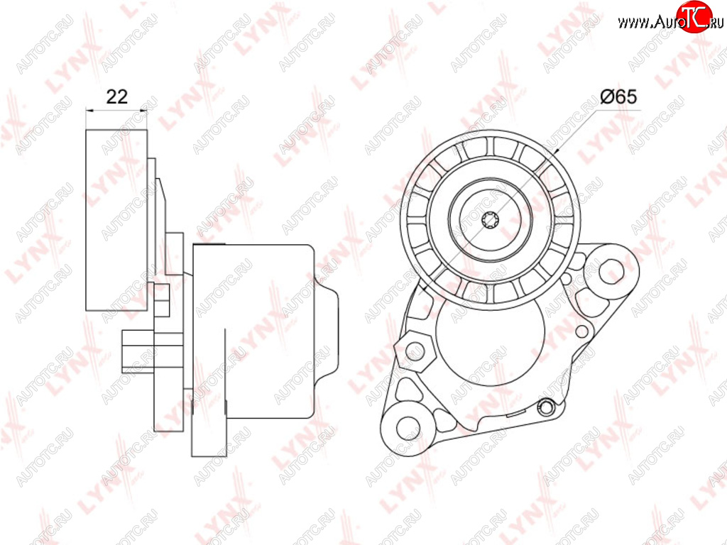 Натяжитель приводного ремня HYUNDAI Accent (06-),Elantra (06-),i30 KIA Ceed LYNX pt3251