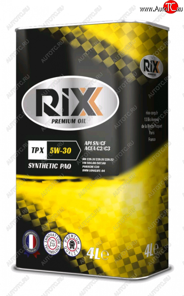 Масло моторное TP X SN/CF C2/C3 5W30 синт.4л RIXX RIXX rx0022tpx rx0022tpx