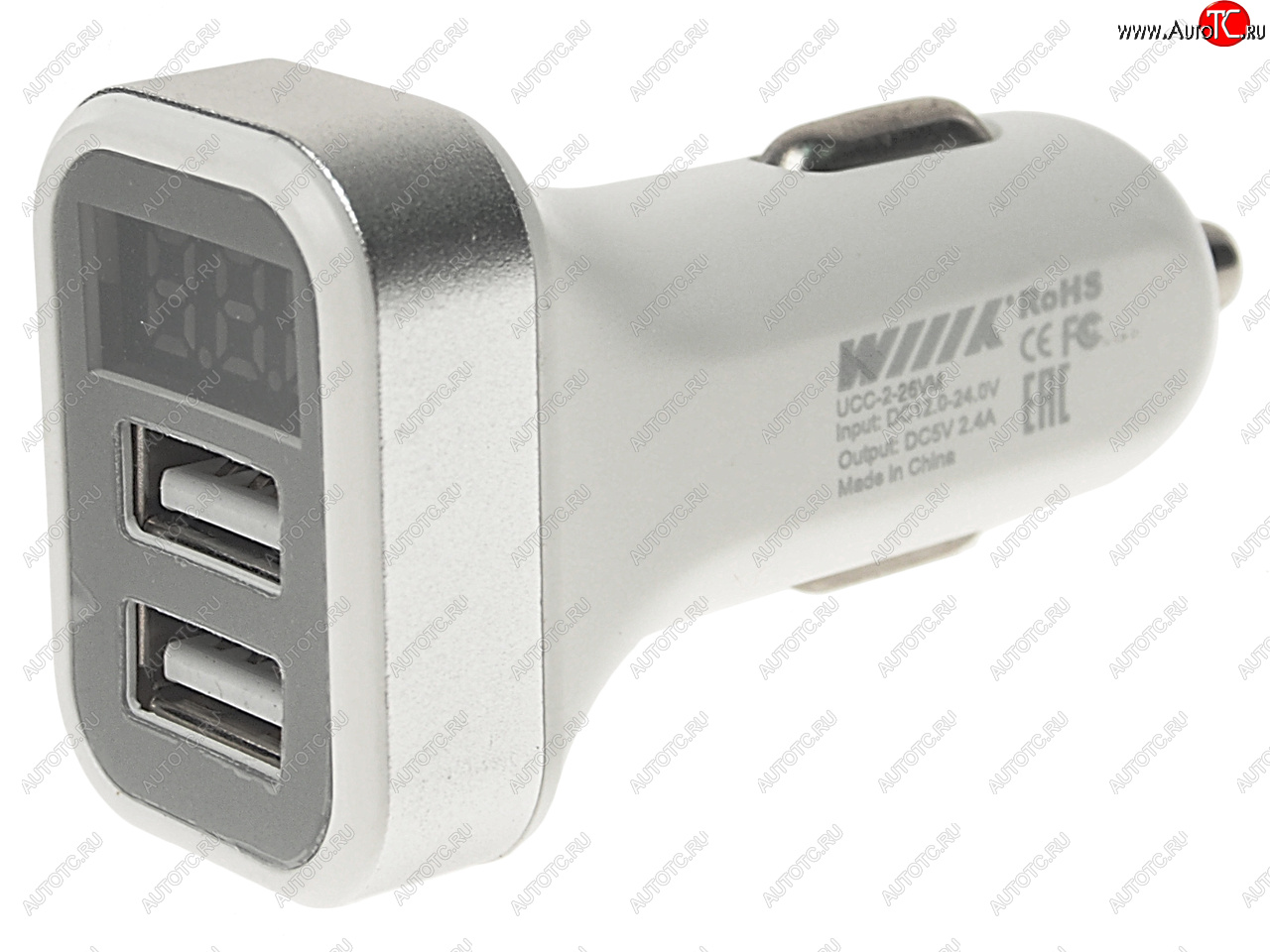 Устройство зарядное в прикуриватель 2USB 12V WIIIX WIIIX ucc-2-26-vm-w ucc-2-26-vm-w