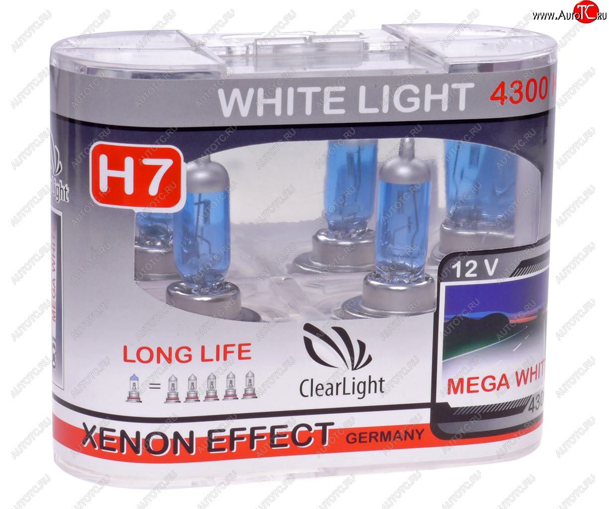 Лампа 12V H7 55W PX26d бокс (2шт.) White Light CLEARLIGHT mlh7wl