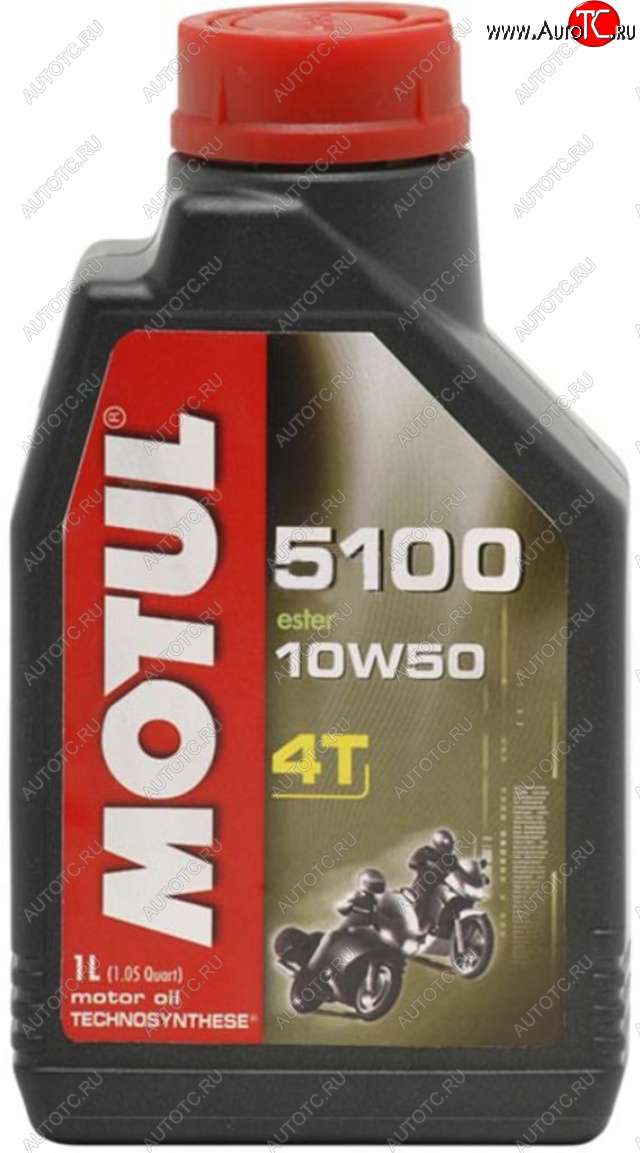 Масло моторное для 4-х тактных двигателей 5100 ESTER 4T 10W50 псинт.4л MOTUL 104076