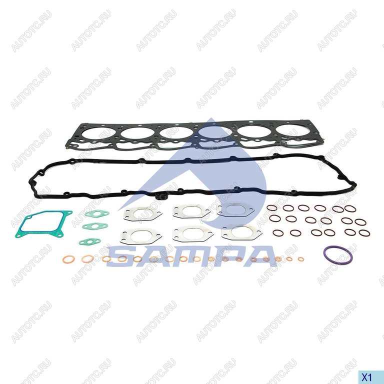 Прокладка головки блока DAF CF85,XF105 дв.MX265,300,340,375 комплект SAMPA 050.754