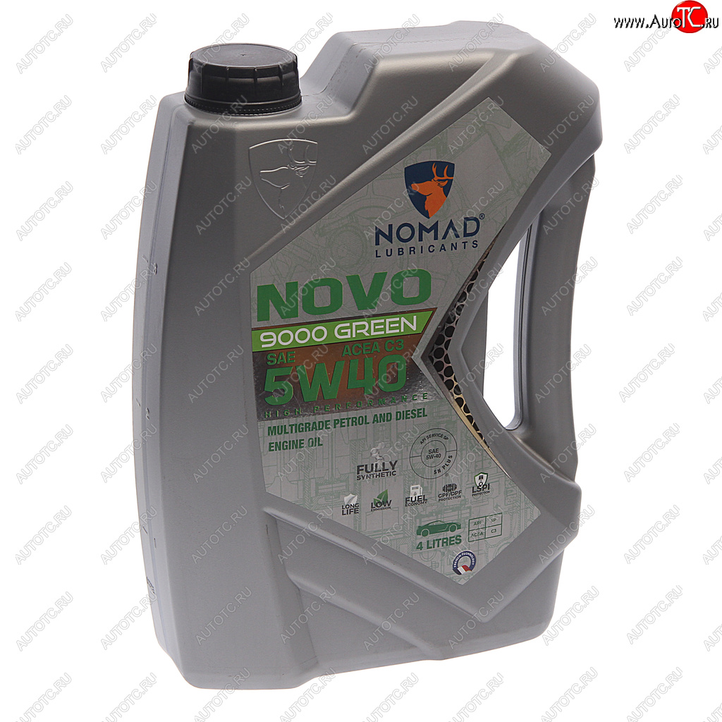 Масло моторное NOVO 9000 GREEN C3 5W40 синт.4л NOMAD 6290360901046