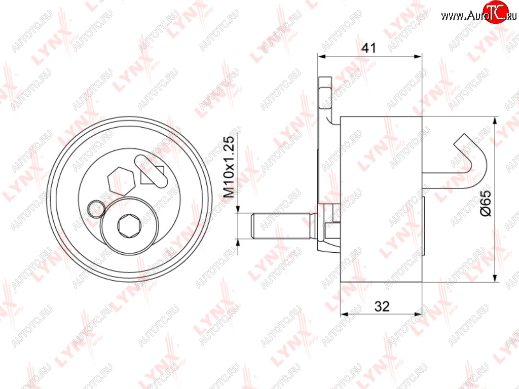 Ролик ГРМ TOYOTA Camry,Avensis,Rav 4,Carina (1.8/2.0) натяжителя LYNX LYNX pb1325 pb1325