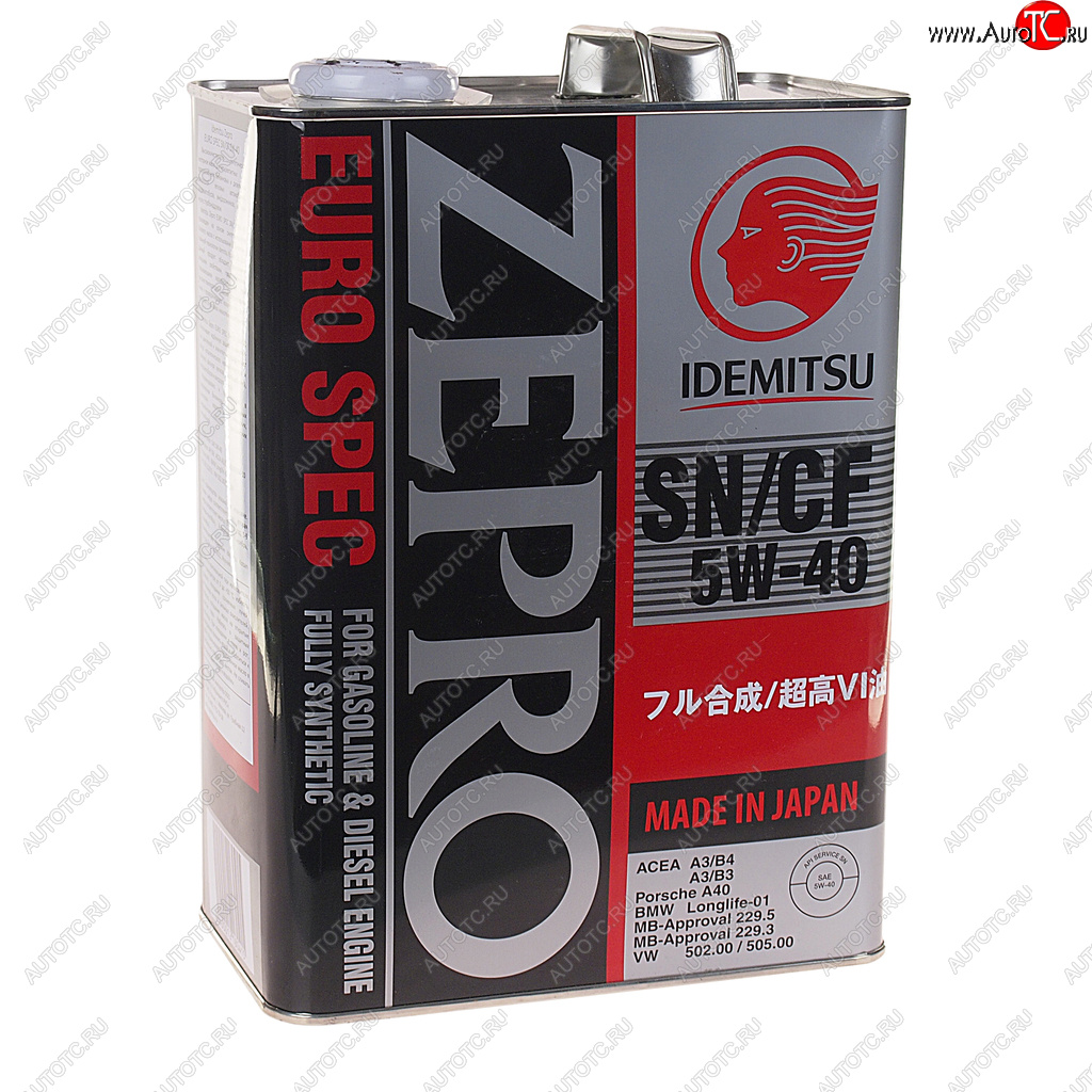 Масло моторное ZEPRO EURO SPEC F-S 1849-41 5W40 синт.4л IDEMITSU 1849-004