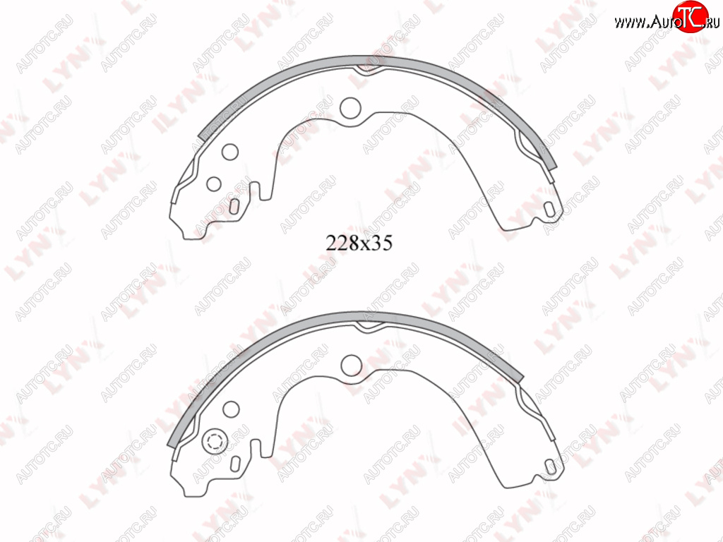 Колодки тормозные SUBARU Forester (97-07),Impreza (95-00) задние барабанные (4шт.) LYNX bs7101