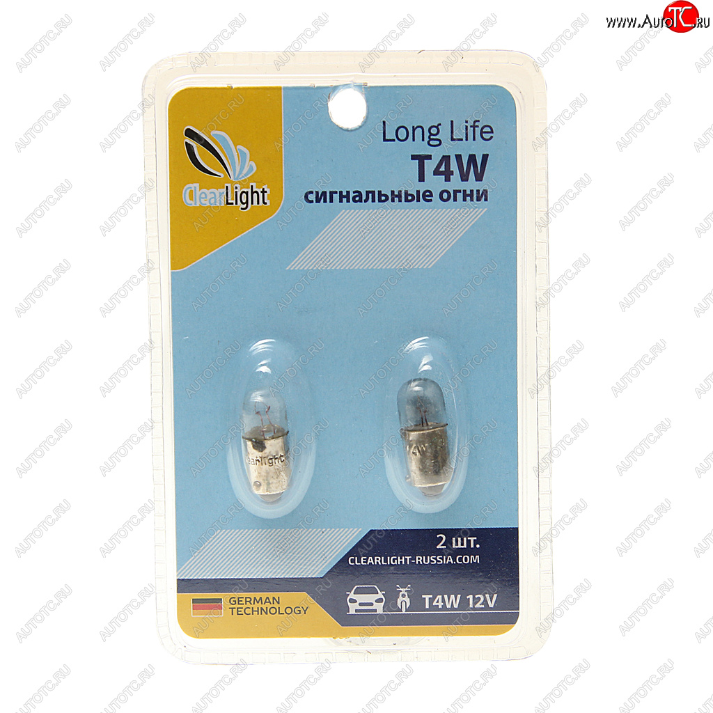 Лампа 12V T4W BA9s блистер (2шт.) CLEARLIGHT CLEARLIGHT cl-t4w-12v 2b cl-t4w-12v 2b