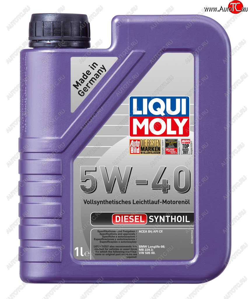 Масло дизельное DIESEL SYNTHOIL 5W40 синт.1л LIQUI MOLY 1926