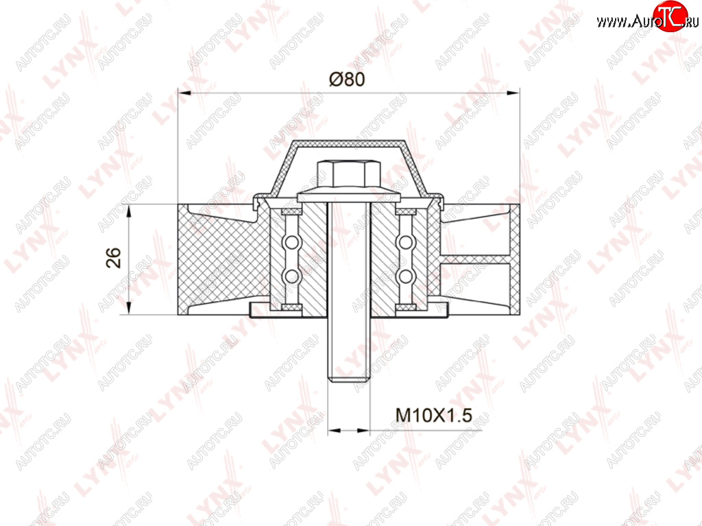 Ролик приводного ремня MERCEDES C (W202,W203),E (W210,W211),S (W140,W220) обводной LYNX pb7007