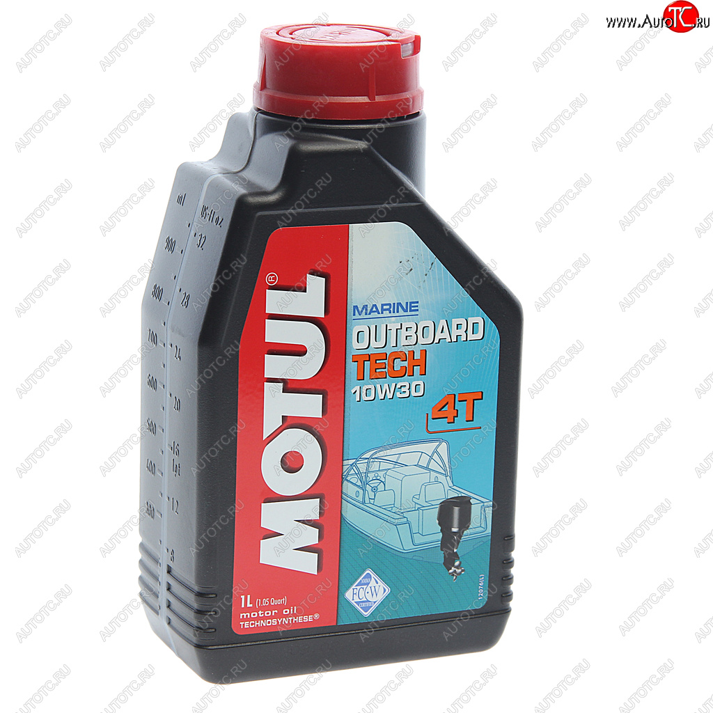 Масло моторное для 4-х тактных двигателей лодок OUTBOARD Tech 4T 10W30 псинт.1л MOTUL 106453