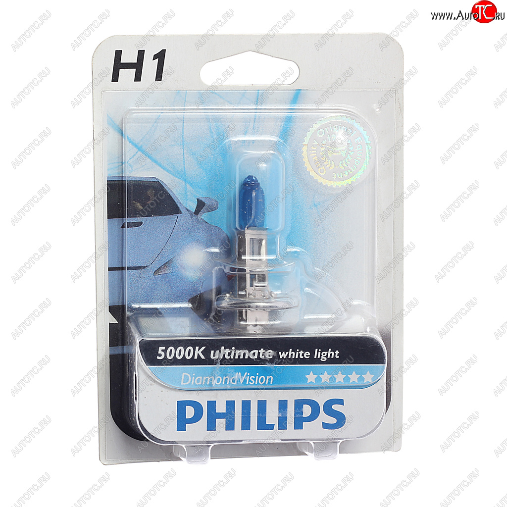 Лампа 12V H1 55W P14.5s блистер (1шт.) Diamond Vision PHILIPS 12258dvb1