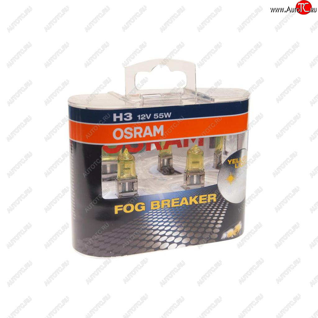 Лампа 12V H3 55W PK22s бокс (2шт.) Fog Breaker OSRAM 62151fbr-hcb