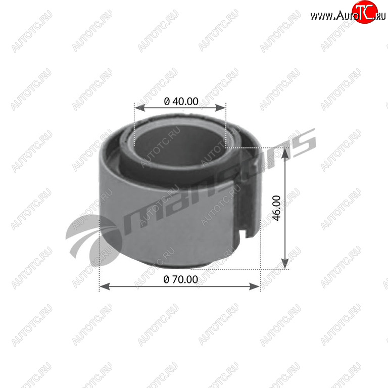 Втулка стабилизатора MERCEDES Aхor переднего (40х68х3647) MANSONS 700.164