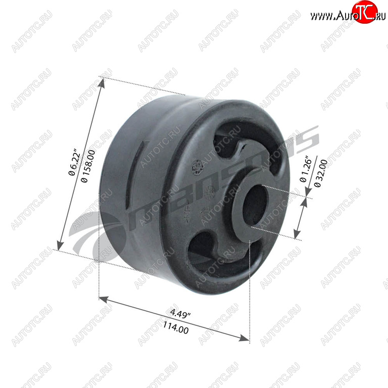 Сайлентблок MERCEDES моста подвесного (32x153x114) MANSONS 700.184