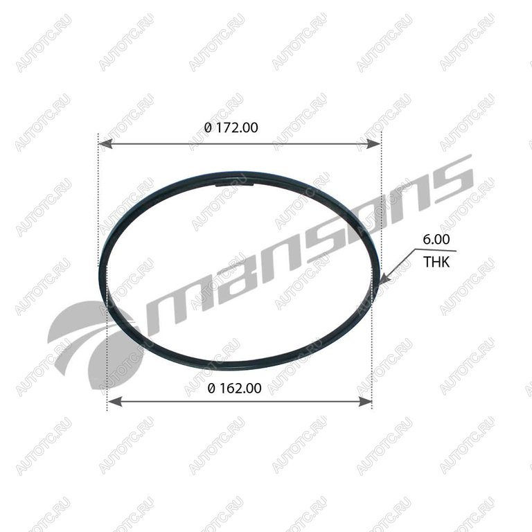 Кольцо уплотнительное SCANIA 3,4 series ступицы (150х160х5мм) пробковое MANSONS 100.655