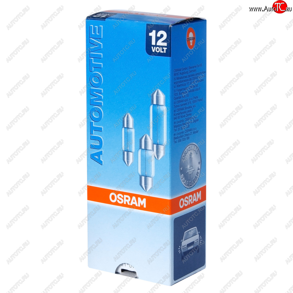 Лампа 12V C10W SV8.5-8 36мм OSRAM 6461