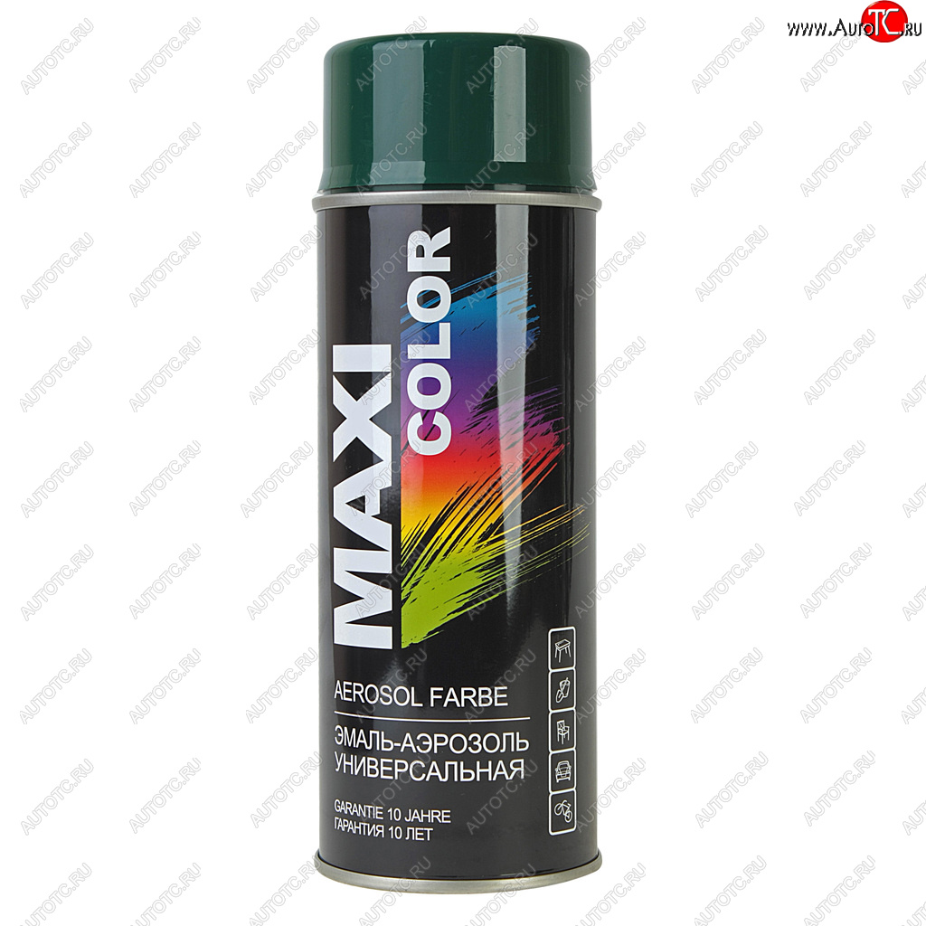 Краска зеленая темная аэрозоль 400мл MAXI COLOR 6005mx