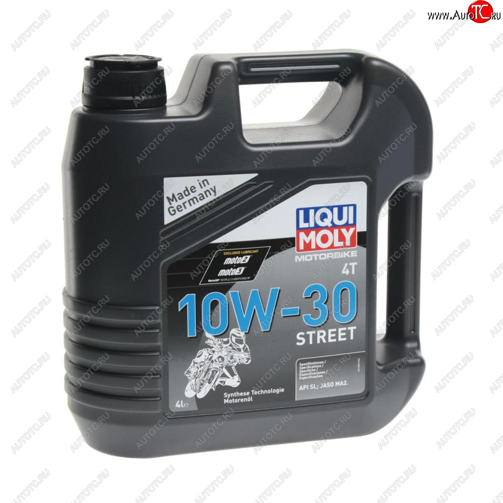 Масло моторное для 4-х тактных двигателей MOTORBIKE 4T STREET 10W30 синт.4л LIQUI MOLY LIQUI MOLY 1688 1688