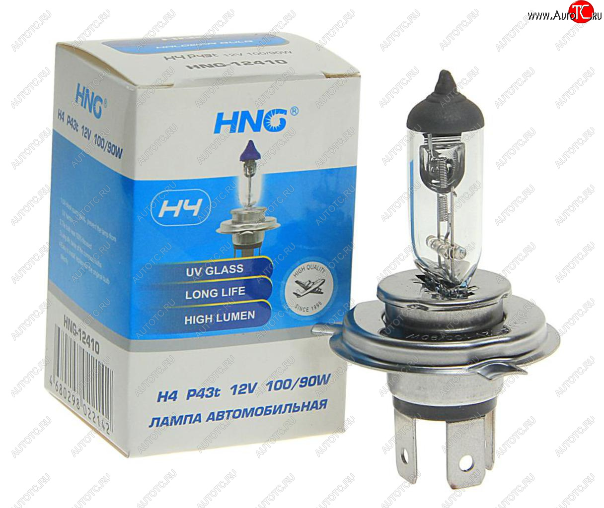 Лампа 12V H4 10090W P43t Long Life HNG 12410