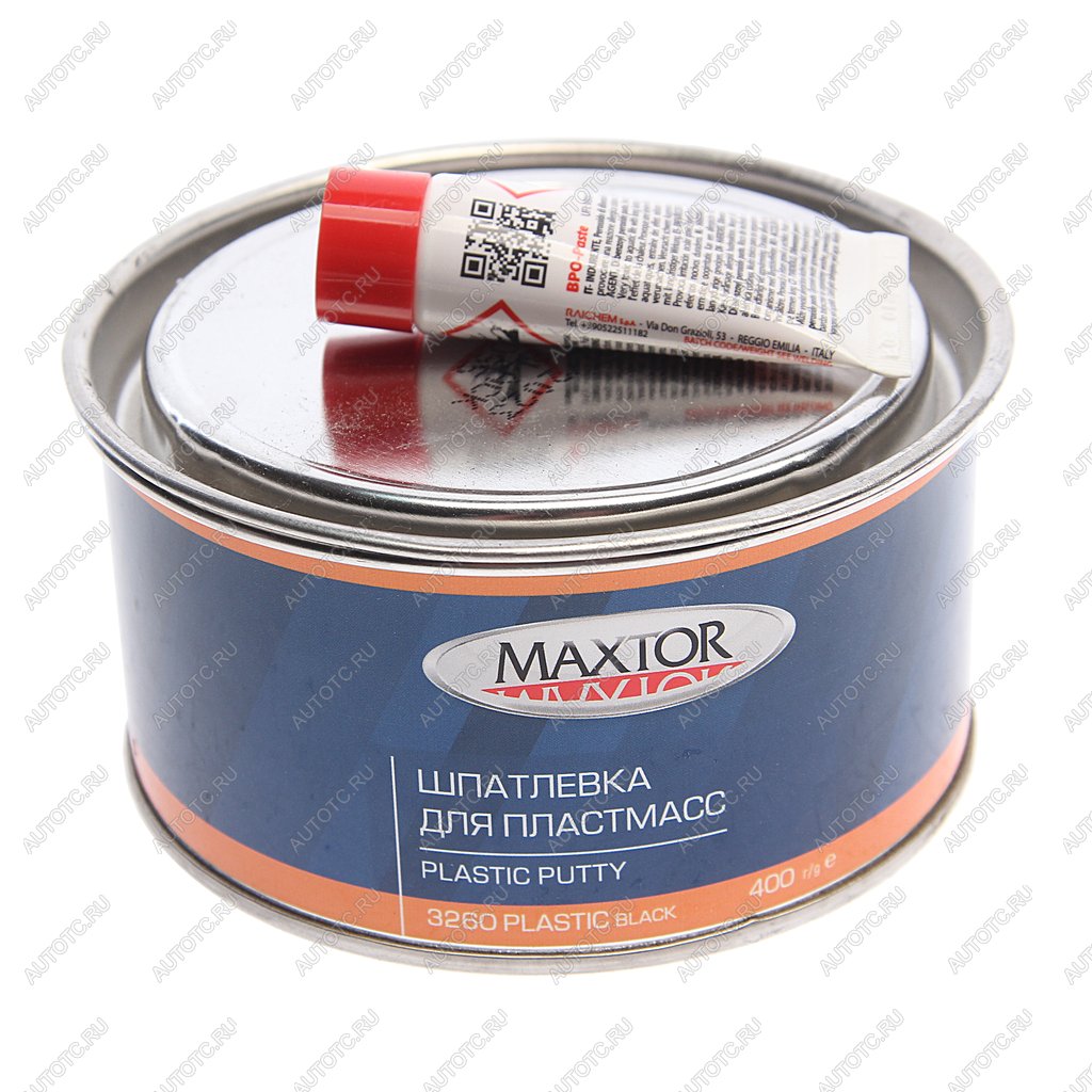 Шпатлевка по пластику PLASTIC BLACK 0.4кг MAXTOR 32600.4