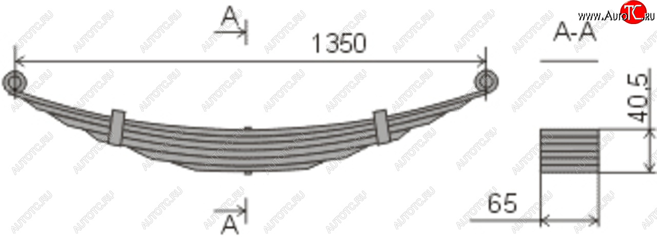 Рессора ГАЗ-24,3102,31029,3110 задняя (6 листов) L=1397мм ЧМЗ 24-02-2912012-01