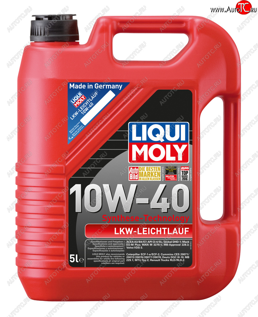 Масло моторное LKW LEICHTLAUF 10W40 синт.5л LIQUI MOLY 1185