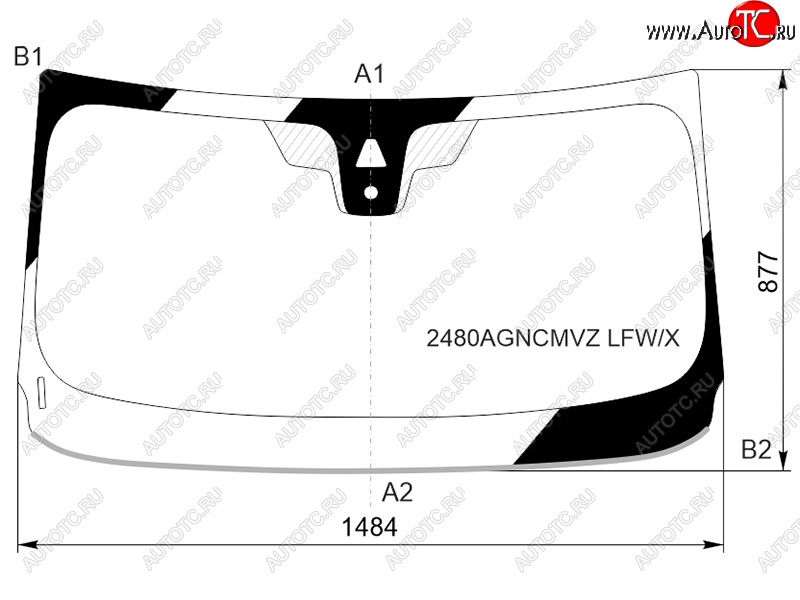 Стекло лобовое (Камера Датчик дождя Молдинг) BMW X2 17- 2480AGNCMVZ LFW/X