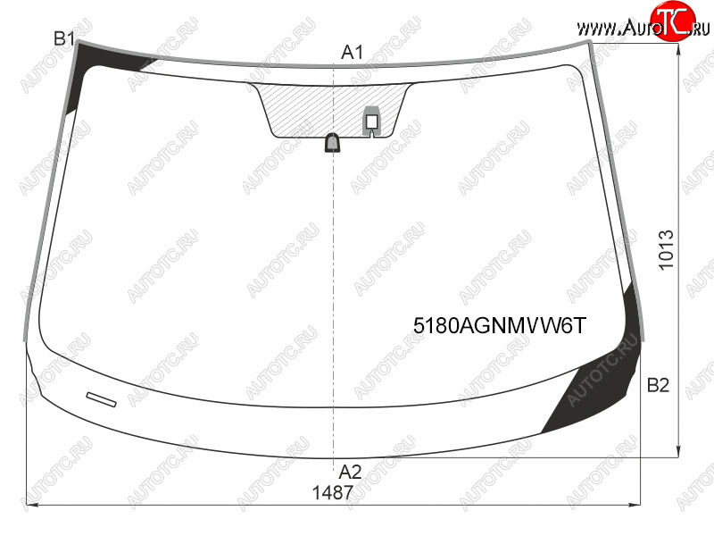 Стекло лобовое (Датчик дождя Молдинг) Mazda 6 17- 5180AGNMVW6T