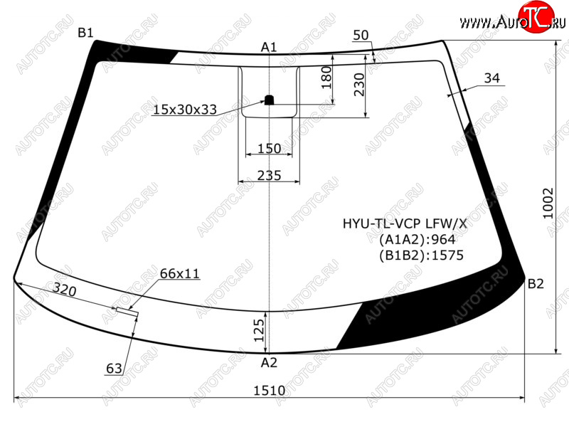 Стекло лобовое HYUNDAI TUCSON 15-21 HYU-TL-VCP LFW/X