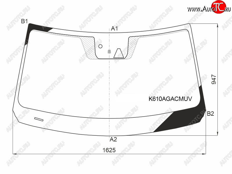 Стекло лобовое (Камера Датчик дождя Проекция) Hyundai Palisade 18-22 K610AGACMUV