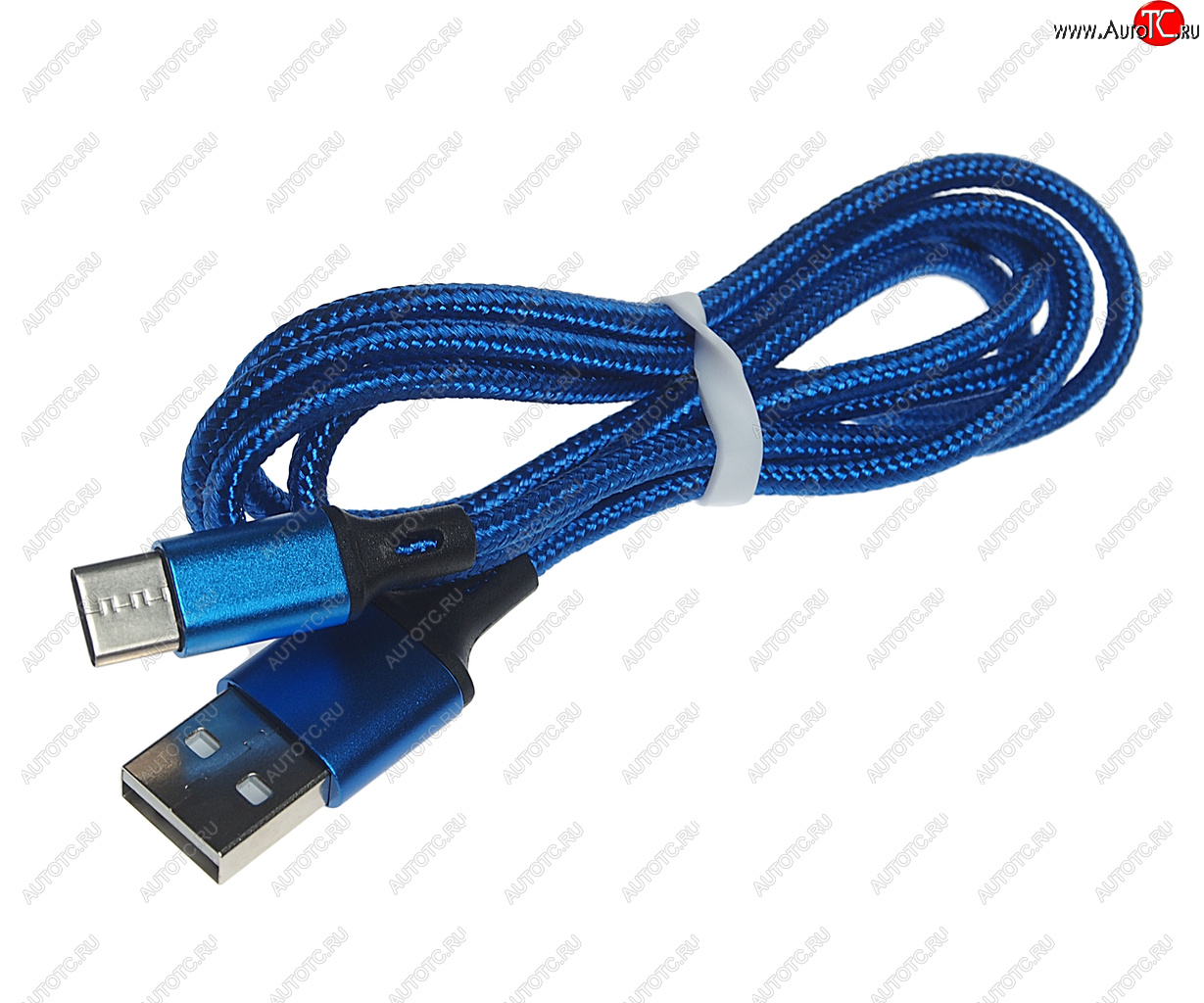 Кабель USB Type C 1м FAISON hx14 alum blue