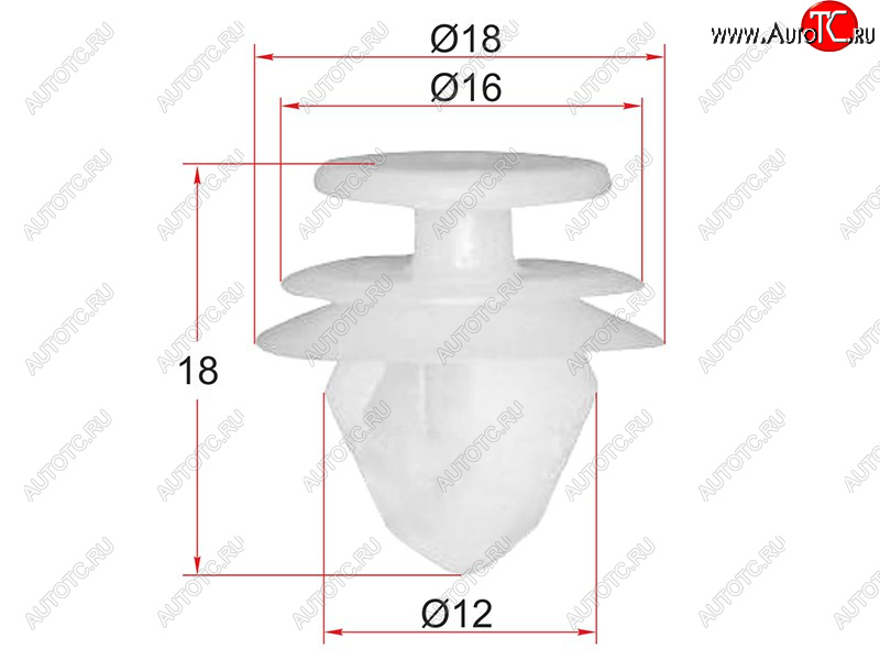 Клипса крепежная PEUGEOTCITROENRENAULT (1 шт.) ST-KE-125