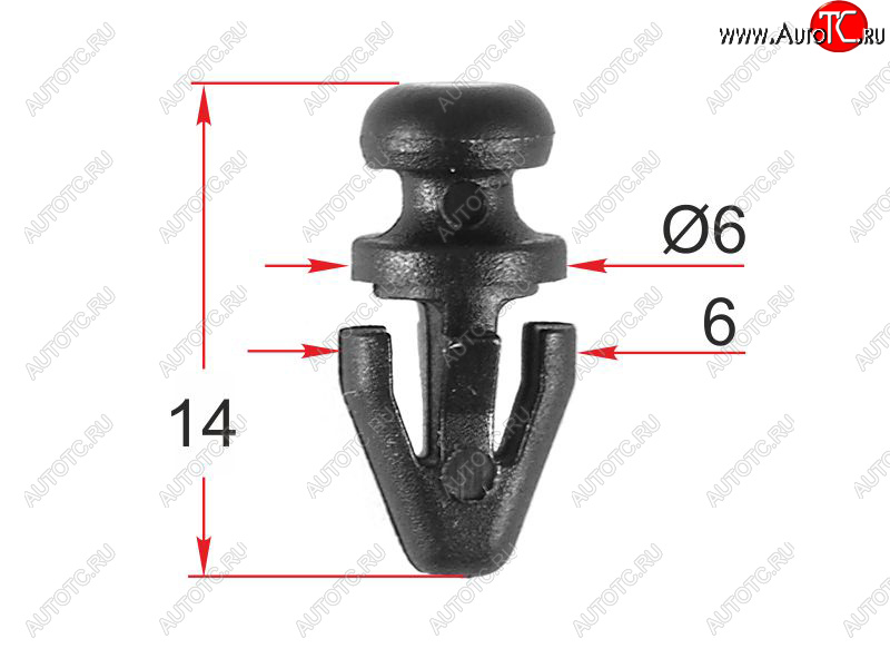 Клипса крепления порога FORD (1 шт.) ST-M12437