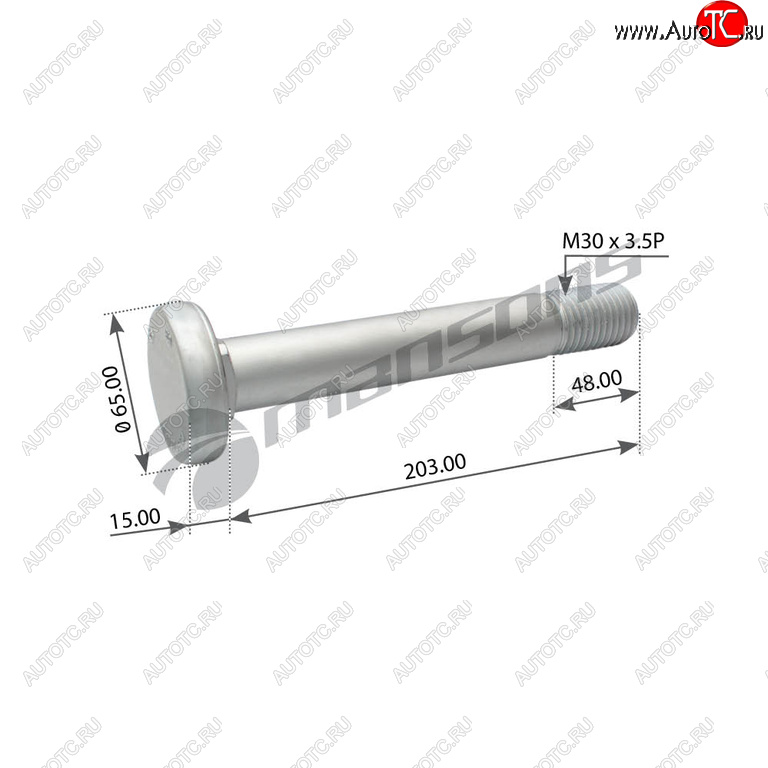 Палец BPW рессоры (M30x3.5x200мм) MANSONS 300.241