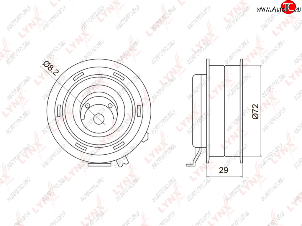 Ролик ГРМ VW Golf,Passat,Sharan,Touran,T5 AUDI A3 SKODA Octavia,Superb натяжителя LYNX pb1006