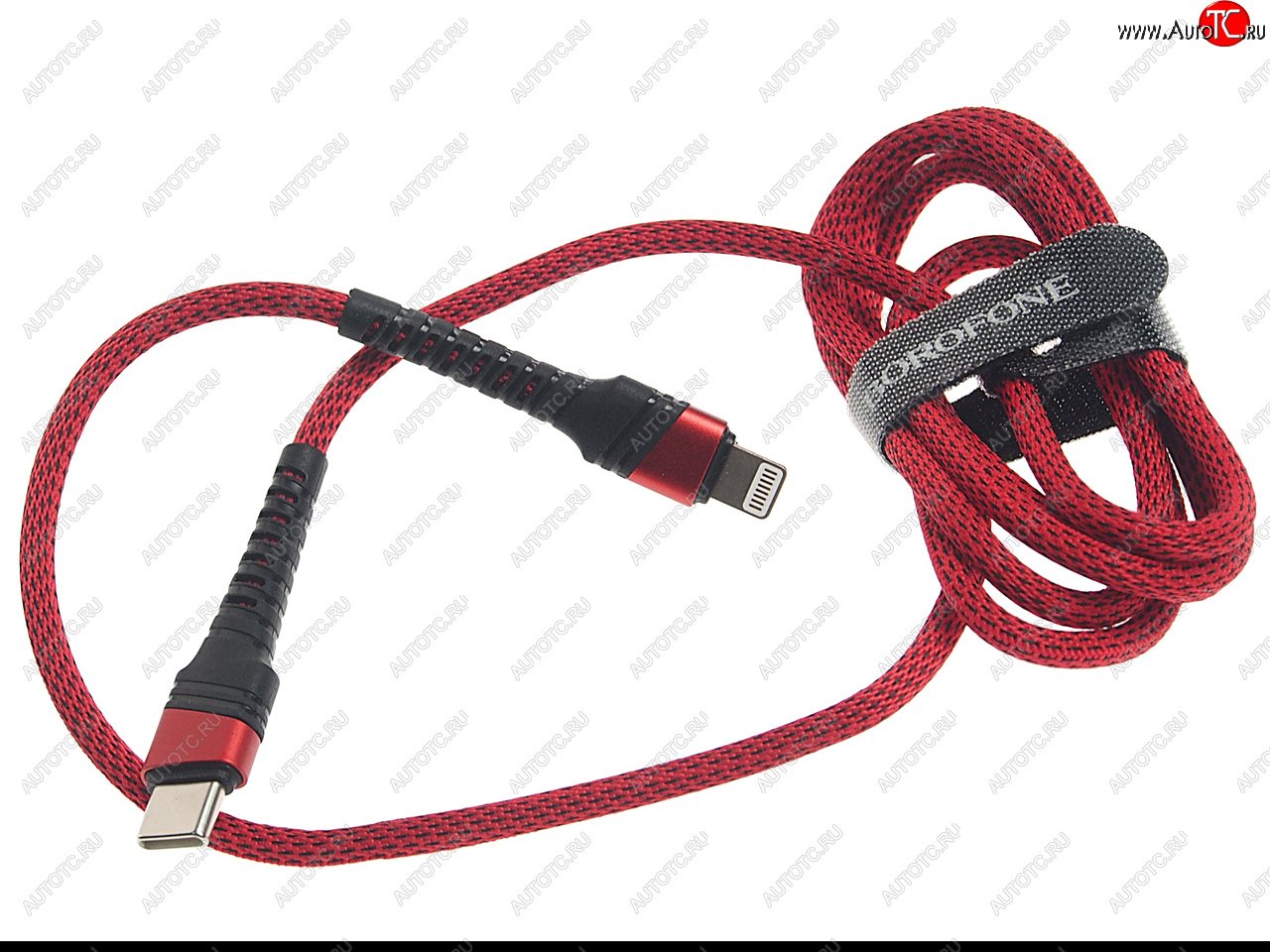 Кабель iPhone (5-)-USB Type C 1м красный BOROFONE bu21 red