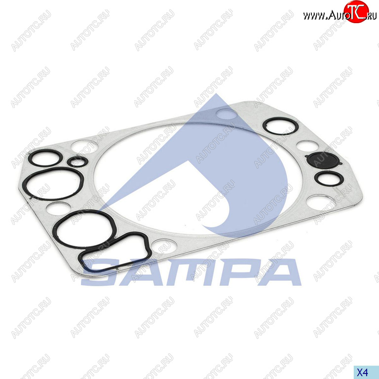 Прокладка головки блока MERCEDES дв.OM401-447 обрезиненная (на 1 цилиндр) SAMPA 203.452