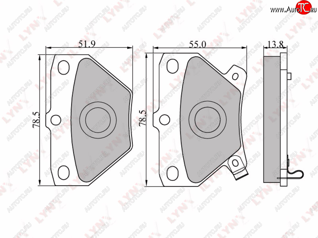 Колодки тормозные TOYOTA Yaris,Celica,Corolla задние (99-) (4шт.) LYNX bd7538