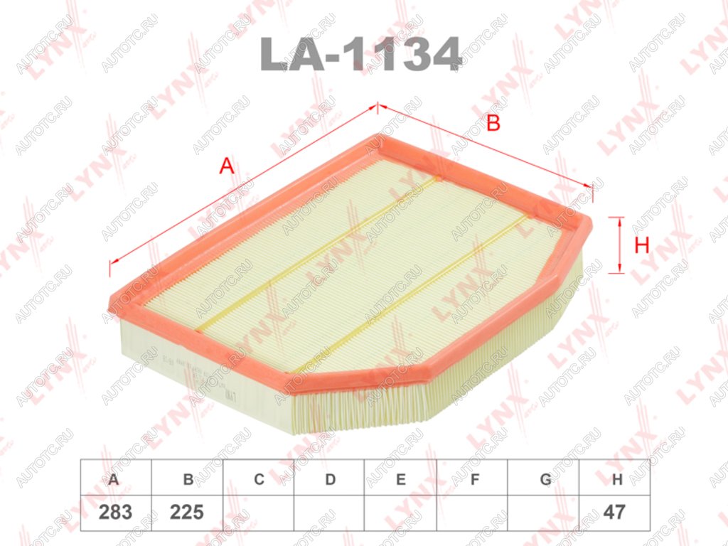 Фильтр воздушный BMW X3 (E83),Z4 (E85,E86) (N46N52) LYNX la1134