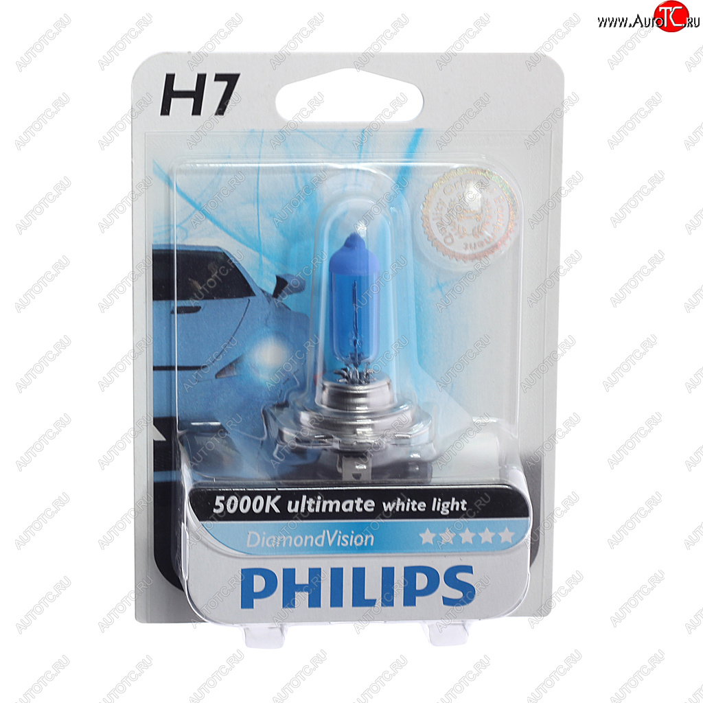 Лампа 12V H7 55W PX26d 5000K блистер (1шт.) Diamond Vision PHILIPS 12972dvb1