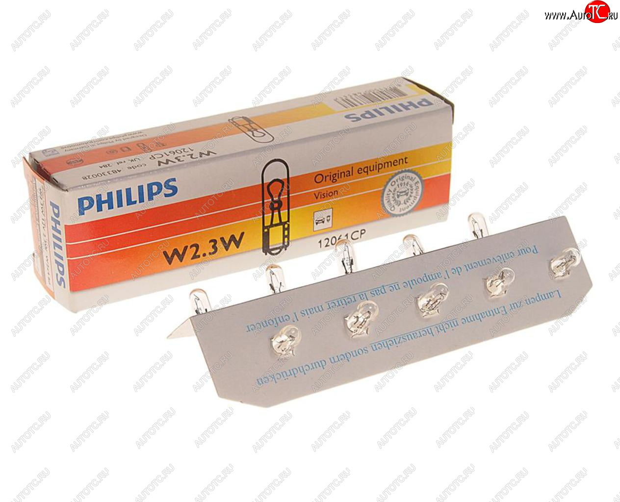 Лампа 12V W2.3W W2x4.6d PHILIPS 12061cp