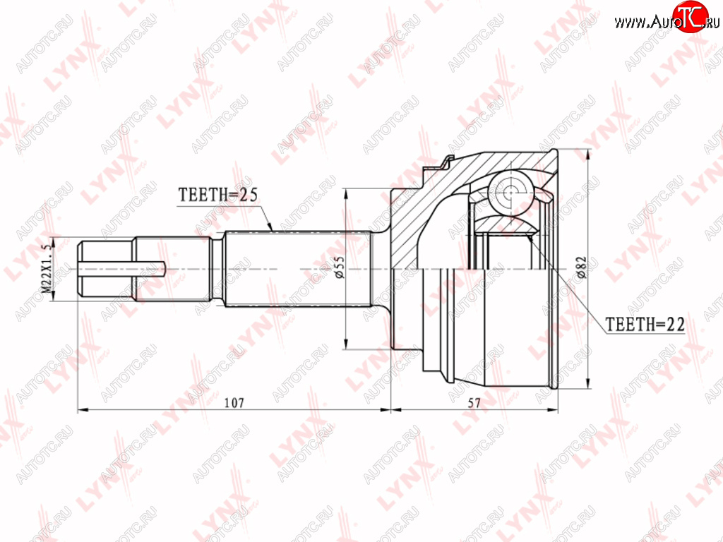 ШРУС наружный NISSAN Almera (95-00) комплект LYNX co5704