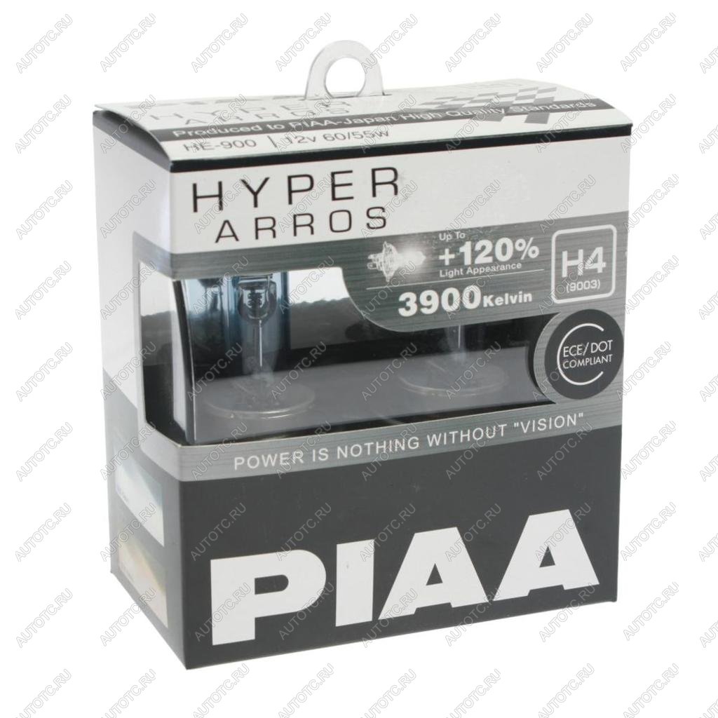 Лампа 12V H4 60/55W P43t +120% бокс (2шт.) Hyper Arros PIAA PIAA (Пиаа) he-900-h4 he-900-h4