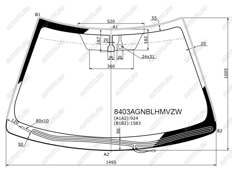 Стекло лобовое (Обогрев щеток/ Датчик дождя/ Молдинг) Toyota Camry (XV50) 11-21 / Camry UAE/USA 11-1 FUYAO 8403AGNBLHMVZW, 8403agnblhmvzw 8403AGNBLHMVZW