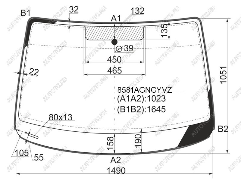 Стекло лобовое (Молдинг) Volkswagen Caddy 03-20 8581AGNGYVZ